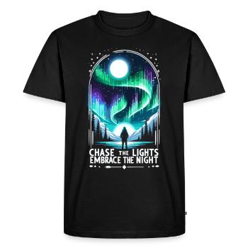 Aurora Aurora Tracker Alaska Wilderness - Men's Premium Organic T-Shirt - black - Front - Nico (187cm)