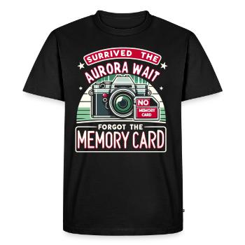 Aurora Aurora Tracker Alaska Wilderness - Men's Premium Organic T-Shirt - black - Front - Nico (187cm)