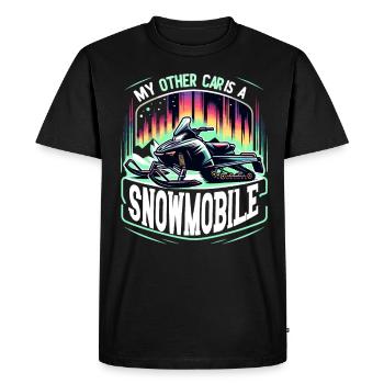 Aurora Aurora Tracker Alaska Wilderness - Men's Premium Organic T-Shirt - black - Front - Nico (187cm)