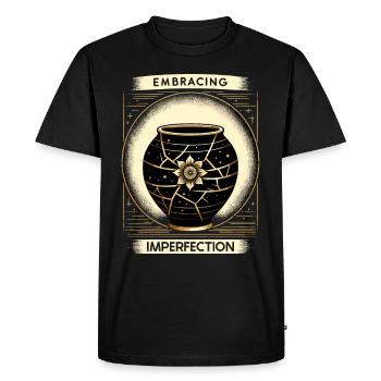Kintsugi Kintsukuroi Art japonais imparfait - T-shirt Premium bio Homme - noir - Devant - Nico (187cm)