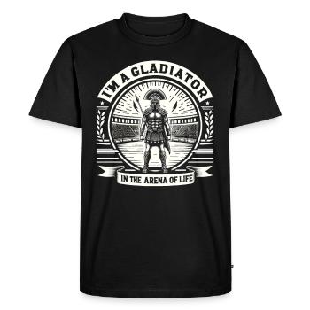 Jules César Histoire romaine Empire romain - T-shirt Premium bio Homme - noir - Devant - Nico (187cm)