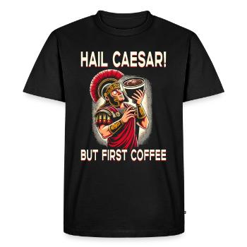 Jules César Histoire romaine Empire romain - T-shirt Premium bio Homme - noir - Devant - Nico (187cm)