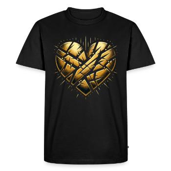 Kintsugi Kintsukuroi Art japonais imparfait - T-shirt Premium bio Homme - noir - Devant - Nico (187cm)