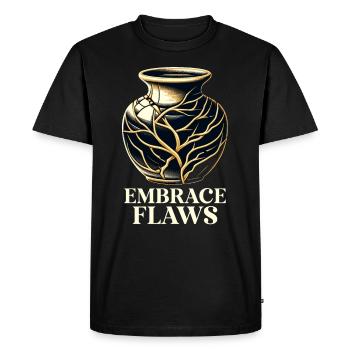 Kintsugi Kintsukuroi Art japonais imparfait - T-shirt Premium bio Homme - noir - Devant - Nico (187cm)