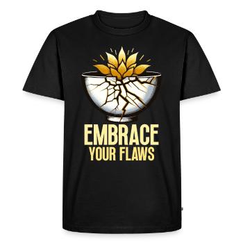 Kintsugi Kintsukuroi Art japonais imparfait - T-shirt Premium bio Homme - noir - Devant - Nico (187cm)