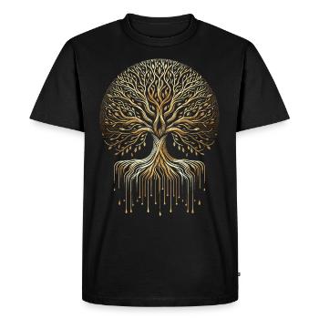 Kintsugi Kintsukuroi Art japonais imparfait - T-shirt Premium bio Homme - noir - Devant - Nico (187cm)