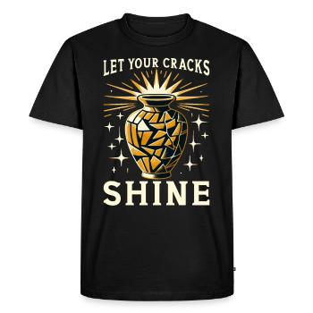 Kintsugi Kintsukuroi Art japonais imparfait - T-shirt Premium bio Homme - noir - Devant - Nico (187cm)