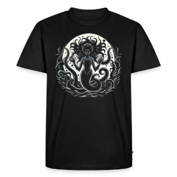 Sirènes Effrayantes, Sirène D’horreur, Effrayant - T-shirt Premium bio Homme - noir - Devant - Nico (187cm)