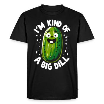 Pickle Lover Funny Pickle Dill Pickle Pickled - Men's Premium Organic T-Shirt - black - Front - Nico (187cm)