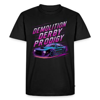 Derby de démonstration Derby de démolition Derby de démolition - T-shirt Premium bio Homme - noir - Devant - Nico (187cm)