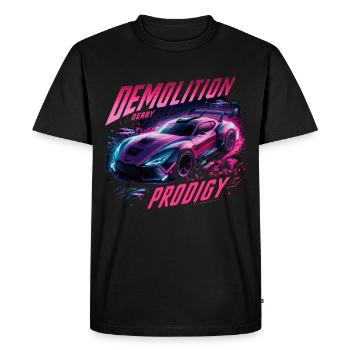 Derby de démonstration Derby de démolition Derby de démolition - T-shirt Premium bio Homme - noir - Devant - Nico (187cm)