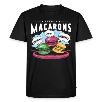 Macaron lovers French macarons - Men's Premium Organic T-Shirt - black - Front - Nico (187cm)