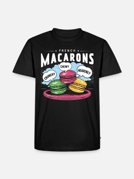 Macaron lovers French macarons - Men's Premium Organic T-Shirt - black