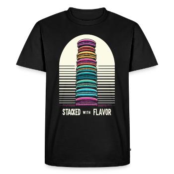 Macaron lovers French macarons - Men's Premium Organic T-Shirt - black - Front - Nico (187cm)