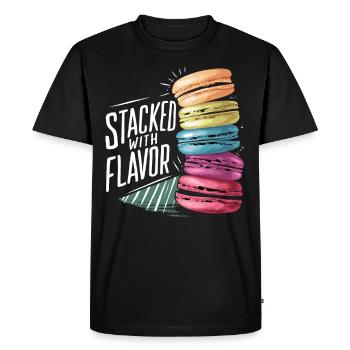 Macaron lovers French macarons - Men's Premium Organic T-Shirt - black - Front - Nico (187cm)