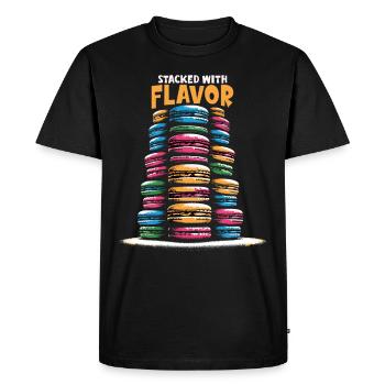 Macaron lovers French macarons - Men's Premium Organic T-Shirt - black - Front - Nico (187cm)