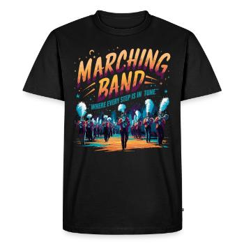 Marching Band Clarinetist School Rehearsal Music - Men's Premium Organic T-Shirt - black - Front - Nico (187cm)