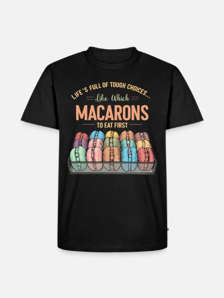 Macaron lovers French macarons - Men's Premium Organic T-Shirt - black