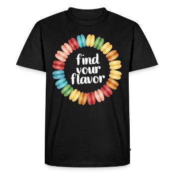 Macaron lovers French macarons - Men's Premium Organic T-Shirt - black - Front - Nico (187cm)