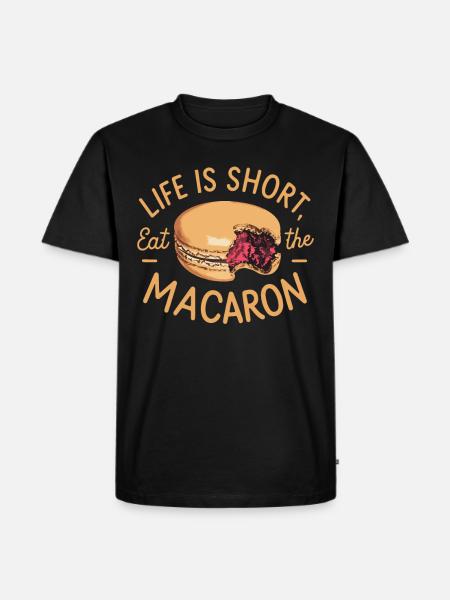 Macaron lovers French macarons - Men's Premium Organic T-Shirt - black
