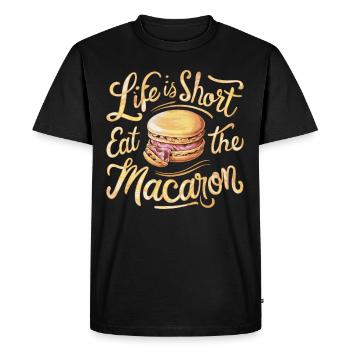 Macaron lovers French macarons - Men's Premium Organic T-Shirt - black - Front - Nico (187cm)