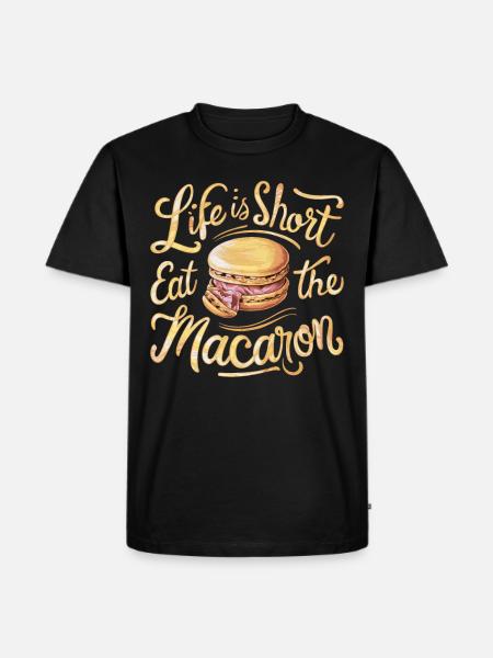 Macaron lovers French macarons - Men's Premium Organic T-Shirt - black