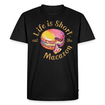 Macaron lovers French macarons - Men's Premium Organic T-Shirt - black - Front - Nico (187cm)