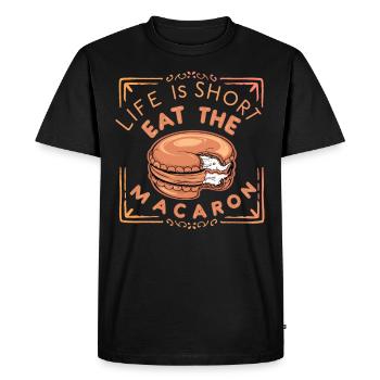 Macaron lovers French macarons - Men's Premium Organic T-Shirt - black - Front - Nico (187cm)