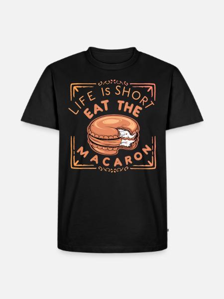 Amateurs de macarons Macarons français - T-shirt Premium bio Homme - noir