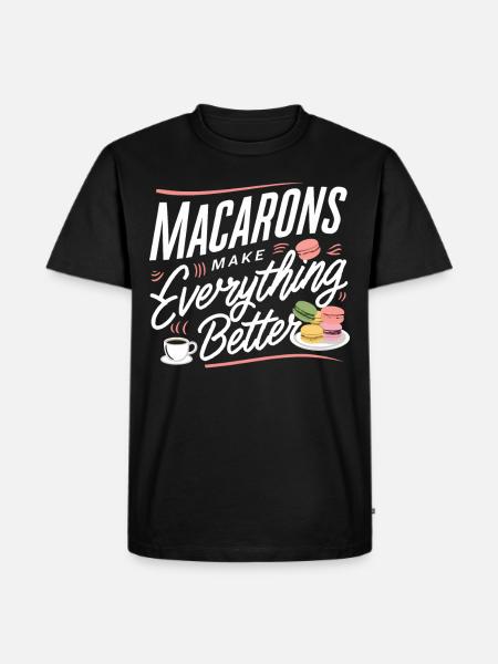 Macaron lovers French macarons - Men's Premium Organic T-Shirt - black