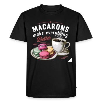 Macaron lovers French macarons - Men's Premium Organic T-Shirt - black - Front - Nico (187cm)