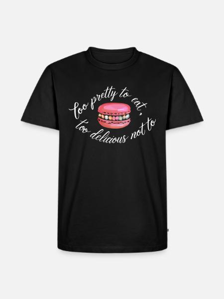 Macaron lovers French macarons - Men's Premium Organic T-Shirt - black