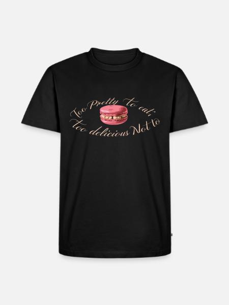 Macaron lovers French macarons - Men's Premium Organic T-Shirt - black