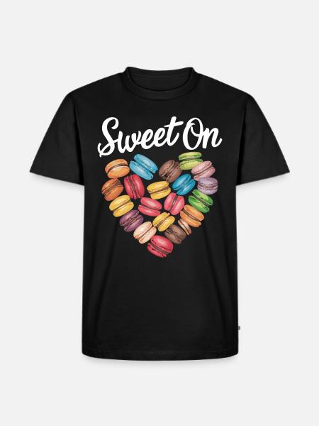 Macaron lovers French macarons - Men's Premium Organic T-Shirt - black