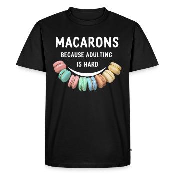 Macaron lovers French macarons - Men's Premium Organic T-Shirt - black - Front - Nico (187cm)