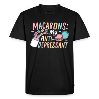 Macaron lovers French macarons - Men's Premium Organic T-Shirt - black - Front - Nico (187cm)