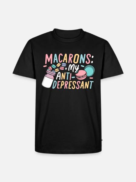 Macaron lovers French macarons - Men's Premium Organic T-Shirt - black