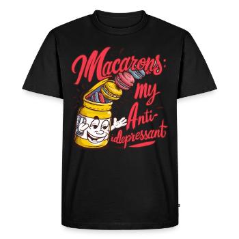 Macaron lovers French macarons - Men's Premium Organic T-Shirt - black - Front - Nico (187cm)