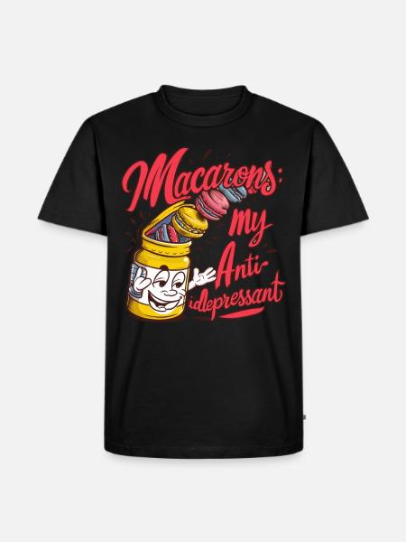 Macaron lovers French macarons - Men's Premium Organic T-Shirt - black