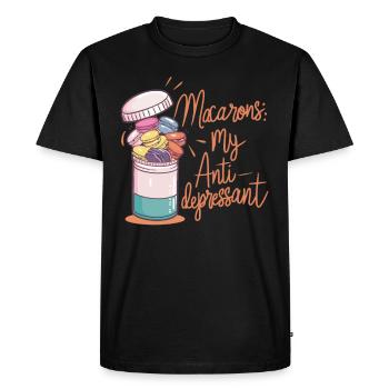 Macaron lovers French macarons - Men's Premium Organic T-Shirt - black - Front - Nico (187cm)