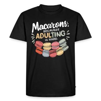 Macaron lovers French macarons - Men's Premium Organic T-Shirt - black - Front - Nico (187cm)