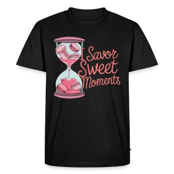 Macaron lovers French macarons - Men's Premium Organic T-Shirt - black - Front - Nico (187cm)