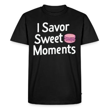 Macaron lovers French macarons - Men's Premium Organic T-Shirt - black - Front - Nico (187cm)