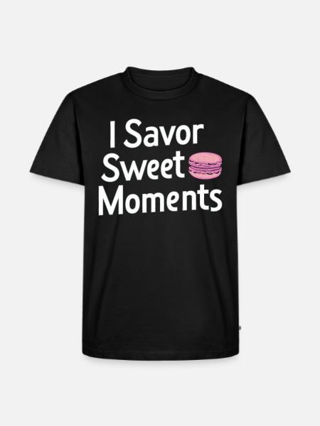 Macaron lovers French macarons - Men's Premium Organic T-Shirt - black