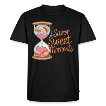 Macaron lovers French macarons - Men's Premium Organic T-Shirt - black - Front - Nico (187cm)
