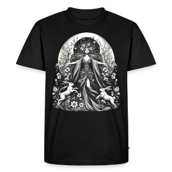 Ostara Eostre équinoxe sorcière déesse païenne rituels - T-shirt Premium bio Homme - noir - Devant - Nico (187cm)