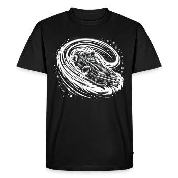 Luge Neige Luge Sport d’hiver Winter Outdood - T-shirt Premium bio Homme - noir - Devant - Nico (187cm)