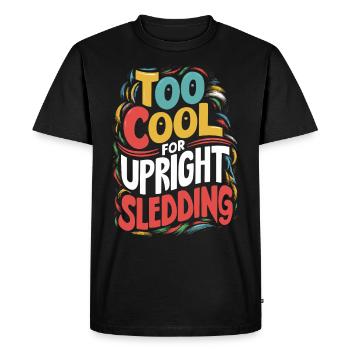 Luge Neige Luge Sport d’hiver Winter Outdood - T-shirt Premium bio Homme - noir - Devant - Nico (187cm)