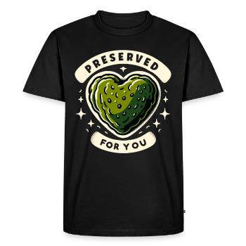Pickle Lover Funny Pickle Dill Pickle Pickled - Men's Premium Organic T-Shirt - black - Front - Nico (187cm)