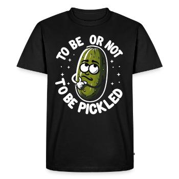 Pickle Lover Funny Pickle Dill Pickle Pickled - Men's Premium Organic T-Shirt - black - Front - Nico (187cm)